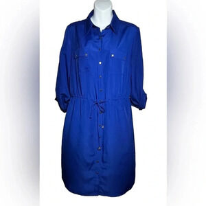 Spense Royal Blue Shirt Dress